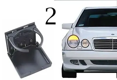 2 Black Mercedes Benz Stock Factory Oe Look E300 Cupholder Cup Drink Holder W124 • $19.97