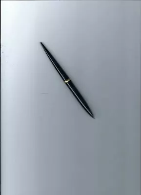 Vintage Paper Mate Rare 5 1/2  Black Desk Pen W/ Gold Ring Ballpoint Pen-No Adv. • $14.95