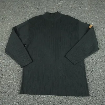 Vintage SouthPole Sweater Mens Large Black Long Sleeve Casual Turtleneck Adult • $20.98