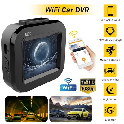 $36.99 • Buy WiFi Dash Cam Recorder Car Camera HD 1080P Car DVR Video G-Sensor + APP Control
