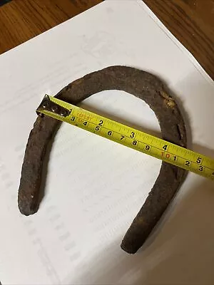 $10 • Buy Antique Primitive Old Rusty Horse Shoe.  With Nails. Farm Decor Forged Iron. 5”