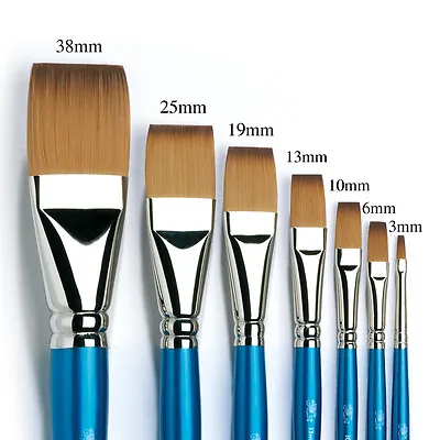 Winsor & Newton Artists Cotman Flat Single Brushes. Watercolour & Acrylic Paint • £7.16