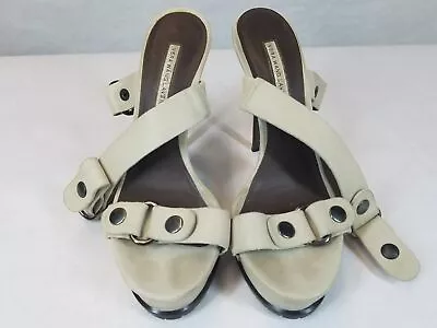 Vera Wang Lavender Label Women's Beige Open Toe Stiletto Strappy Heels Size 7.5M • $15.99