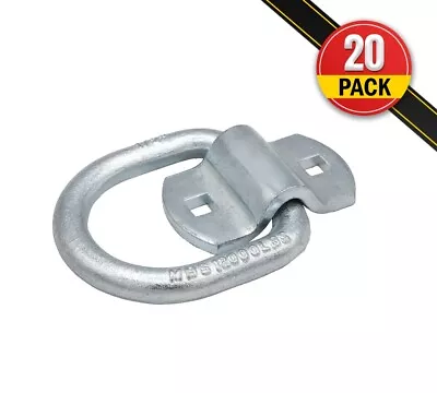 20Pk 1/2  Heavy Duty Bolt-On D Ring W/ Mounting Brackets 4000 # WLL Anchor • $59.99