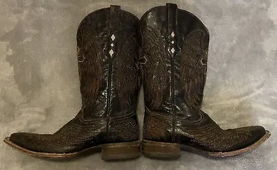 Corral Vintage A1978 Wing Cross Square Toe Western Cowboy Boots Size 8 1/2EE • $75