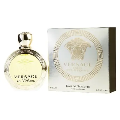 Versace Eros Pour Femme By Gianni Versace 3.4 Oz EDT Perfume For Women NIB • $54.99