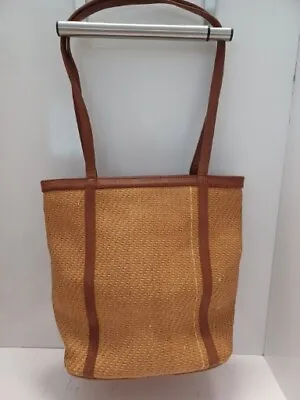 Vintage MARLO Handbags & Accessories Purse Shoulder Bag Woven Straw & Leather  • $21