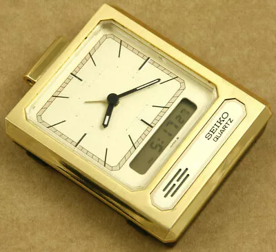 Seiko Quartz SP101B Vintage Travel Alarm Ana-Digi Clock 65x71mm Made In Japan • $17