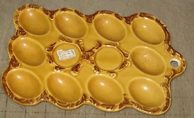 Vintage - Loose 9.5  Long Yellow/Gold DEVILED EGG Tray - No S&P Shakers - JAPAN • $7.50