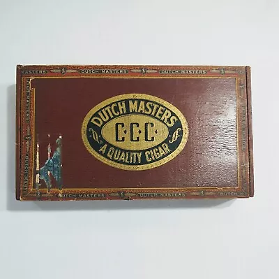 Vintage Dutch Masters (Perfecto) Wood Cigar Box 1942-1959  11 X 5   • $7.50