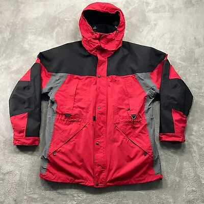 Cabela's Jacket Men's XL Tall Red Parka Outdoor Hooded Tactical Utility Coat • $56.24