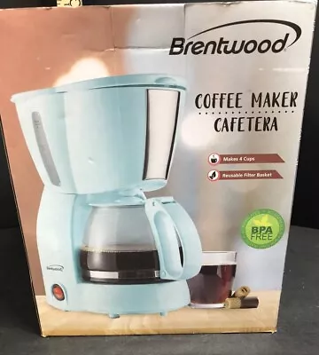 Brentwood Appliances 4-cup Coffee Maker Light Blue. NEW 650 Watt Free Shipping • $33.99