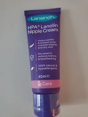 HPA Lanolin Nipple Cream Sore Cracked Skin 100% Natural Tasteless Odourles 40ml • £9