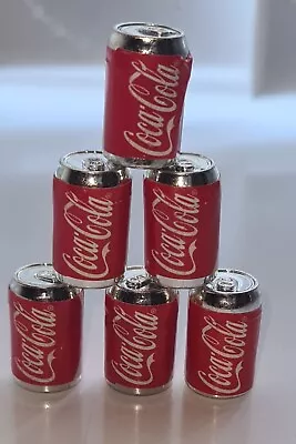 1 X Mini Metal Coca-Cola Can Miniatures Dollhouse Decorate 2cm High • £1.35