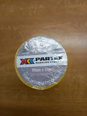 10 X Rolls Partex High Quality Insulation Tape G/Y 19mm X 33M Flame Retardant • £13.99