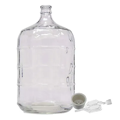 Home Brew Ohio 6 Gallon Glass Carboy With Drilled Bung And Twin Bubble Airlock • $69.99