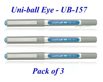 UNIBALL EYE FINE UB-157 ROLLER BALL PEN 0.7mm BLUE Colour - Best Price Uni-Ball • £2.39