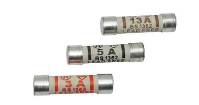 3A 5A 10A 13A Fuse Domestic Cartridge Plug Household Mains 3 5 10 13 Amp Fuses • £2.79