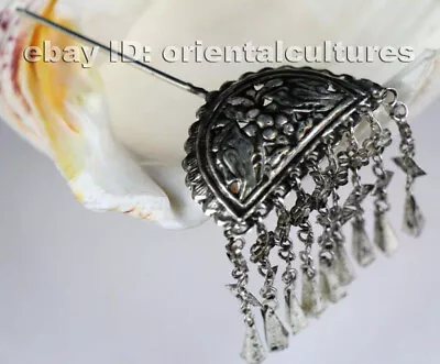 Tribal Exotic Chinese Handmade Miao Silver Headgear Hairpin • $20