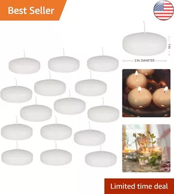 36 White Unscented Floating Candles - Value Pack - Multi-Purpose Decoration • $46.99