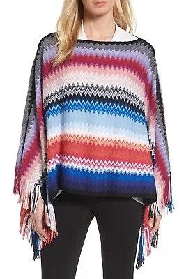 Missoni Zigzag Wool Blend Poncho. Size O/S. Made In Italy.*****NEW*****$410***** • $139.99