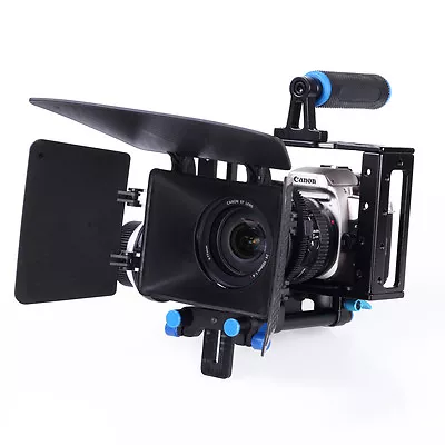 Camera Cage Handle + Follow Focus + Matte Box Kit For DV Film Video Camera • $129.99