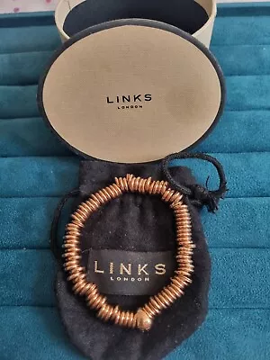 Lovely Links Of London Rose Gold Silver Sweetie Charm Bracelet  47.6g • £95