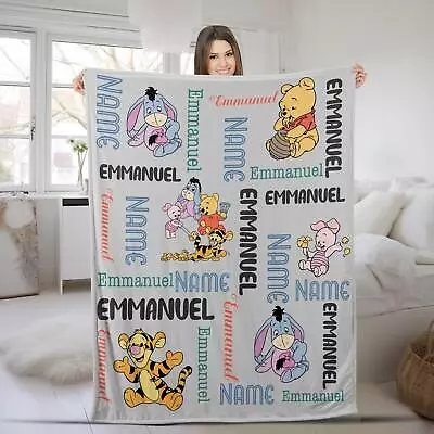 Personalized Name Blanket Personalized Classic Winnie The Pooh Blanket Winnie  • $99.99