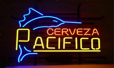 Cerveza Pacifico Swordfish Neon Sign Light Beer Bar Pub Wall Hanging Artwork 17  • $127.80