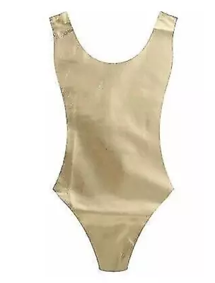 # Awesome 80s Gold Leotard Metallic Disco Ladies 80s Costume • $18.99