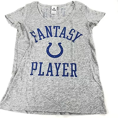 PINK Victorias Secret Tshirt Size Small Indianapolis Colts Gray Fantasy Player • $19.77