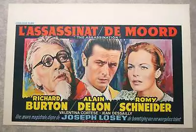 ASSASSINATION OF TROTSKY Delon Schneider Original Belgian Movie Poster '79 • $89