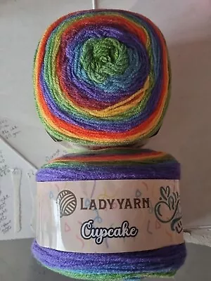 Ladyyarn CupCake - Acrylic Yarn Cake- 2 X 150g Pack Double Knitting • £9