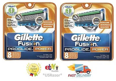 16 GILLETTE FUSION Proglide Power Blades Refils Cartridges Fit Flexball Razor  8 • $53.99