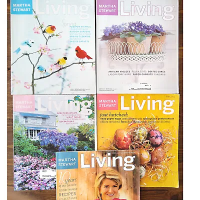 ❀ Lot Of 4 SPRING THEME ❀ MARTHA STEWART LIVING + BONUS Mag Gardening Recipes • $16.99