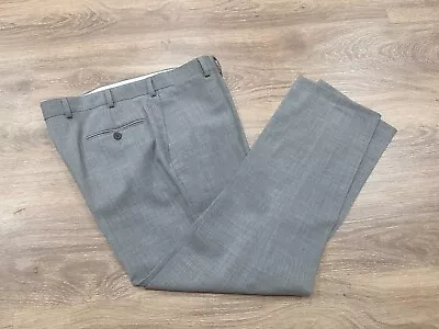 Suitsupply Sz 34 Brescia Light Dove Gray Cool Wool Flat Front Dress Pants • $49.99