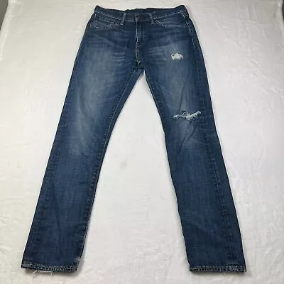 Levis 508 Jeans 31x32 Mens Regular Taper Fit Blue Wash Denim Stretch Work Pants • $19.79