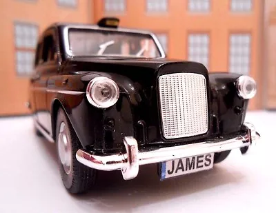 LONDON TAXI CAB PERSONALISED PLATES NAME Toy Car MODEL Boy Dad BIRTHDAY GIFT  • £9.95