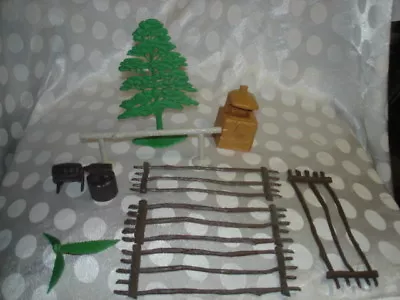 MARX Play Set Accessories Fencing Prehistoric Tree Stove Etc. Zorro Fort Apache • $34.95