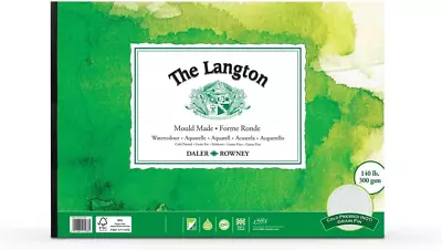 Daler-Rowney The Langton Cold-Pressed 300 Gsm A4 Watercolour Paper Pad Glued 1 • £15.79