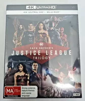 ZACK SNYDER'S JUSTICE LEAGUE TRILOGY  [4K UHD Blu Ray] Brand New + Sealed • $65