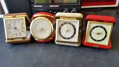 4 X Vintage Travel Alarm Clocks Europa Seiko Westclox • $32.47