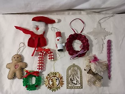 Lot Of 11 With Vintage Handmade Beaded Sequined Christmas Ornaments • $15.99