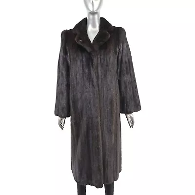 Dark Mahogany Mink Coat- Size M • $550