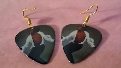 Michael Jackson  Sexy Open Shirt Pose From  Guitar Pick Ear Rings  New • $5.75