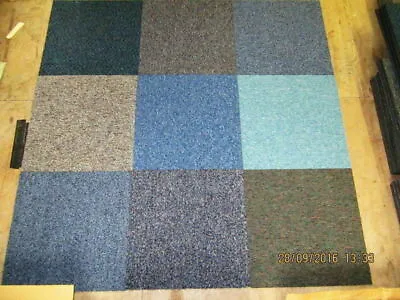 £20.39 • Buy 20 X MIXED COLORS Carpet Tiles 5m2 Heavy Duty Commercial Premium Flooring RANDOM