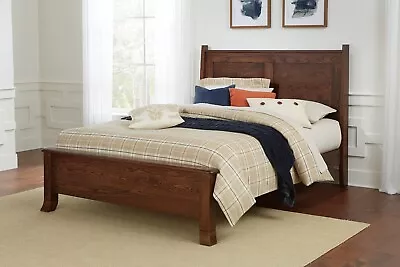 BEST SELLER! Amish Modern Solid Wood Bed Panel Headboard Low Footboard • $1399