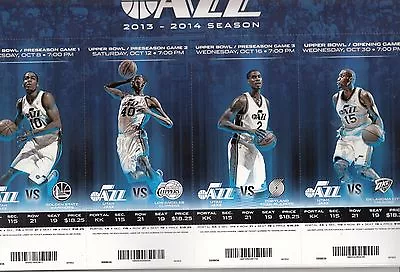 2013-14 Utah Jazz Season Ticket Stub Pick Your Game Dropbox Trey Burke Hayward • $2.49