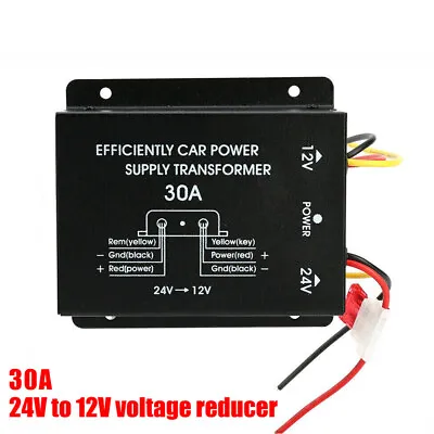 30A Car 24V To 12V Voltage Reducer Supply Power Converter Step Down Inverter UK • £13.35
