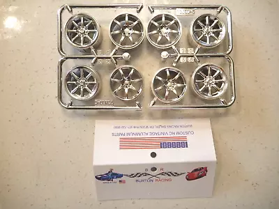 Vintage Rc HPI Micro RS4 Wheels Chrome On The Tree 1/18 73460-5 • $16.89